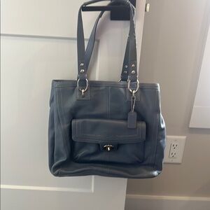 Blue Leather Coach bag